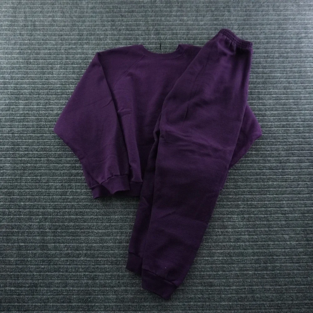 Tultex Maximum Sweats Tracksuit Set Mens 3XL/XL Purple Vintage 90s USA Made